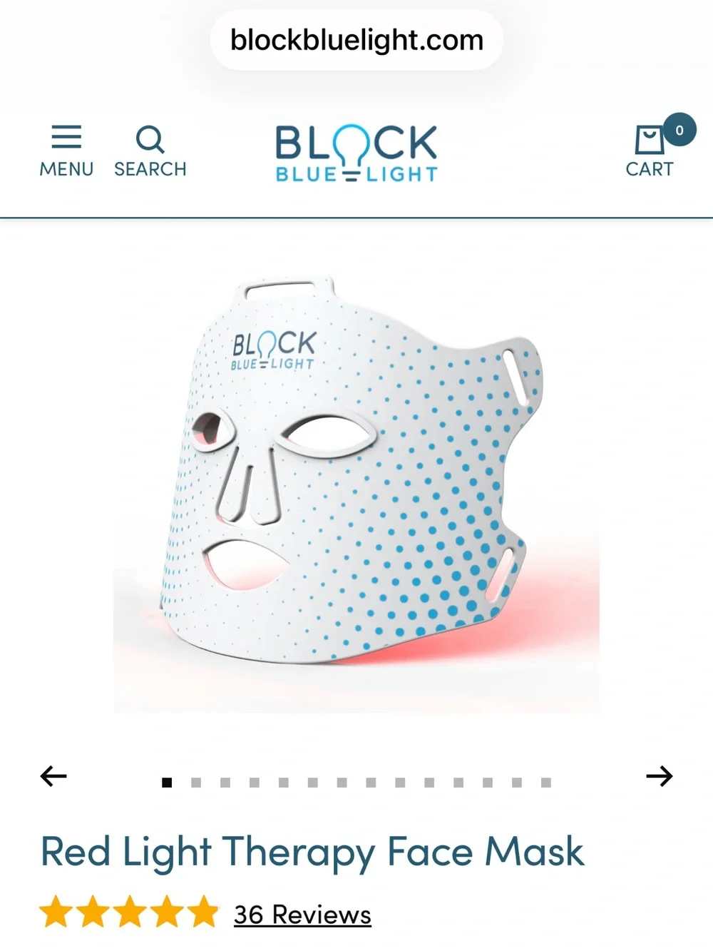 Block Red Light Therapy Mask